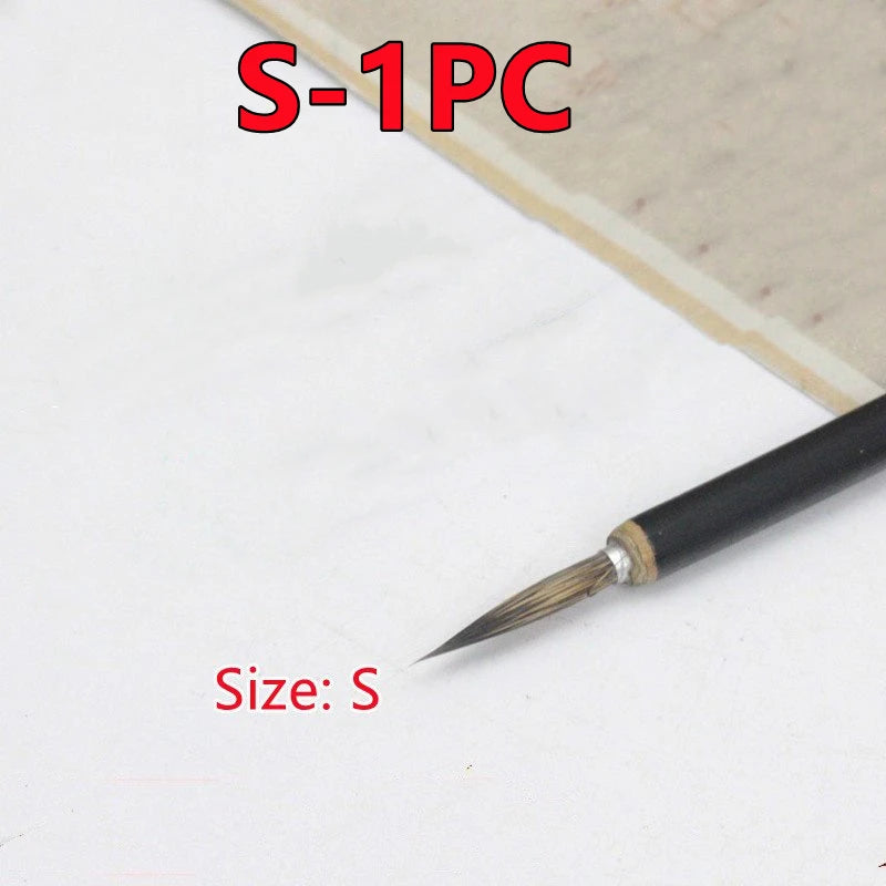 Nouveau 6/3/1PC pinceau de calligraphie chinoise céramique crochet ligne pinceau à peinture Fine stylo belette souris moustaches pierre blaireau cheveux pinceau