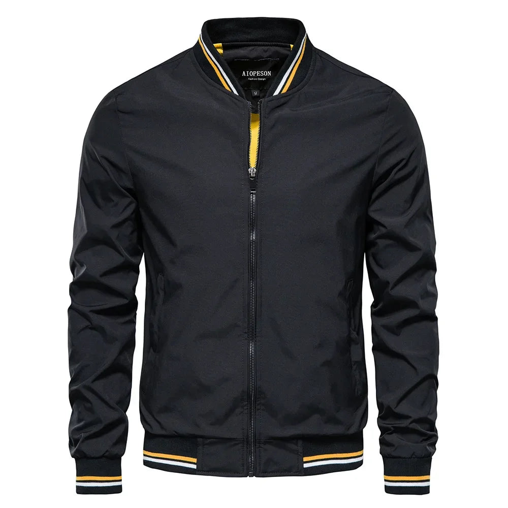Veste d'été personnalisable pour hommes, noire, décontractée, coupe cintrée, vestes de Baseball pour hommes, mode automne, vestes de haute qualité, costumes sur mesure