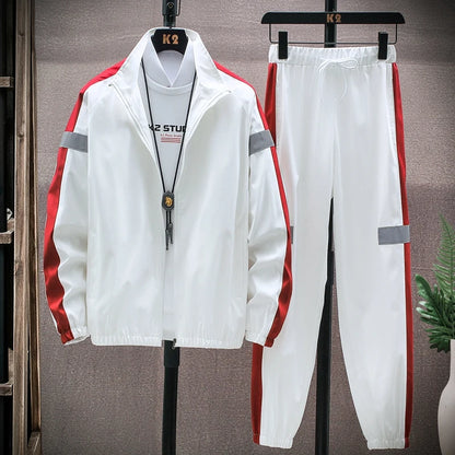 Survêtement à capuche décontracté pour hommes, vestes et pantalons sportifs, ensembles 2 pièces, Hip Hop, course à pied, sports trempés, 5XL, printemps, nouveau