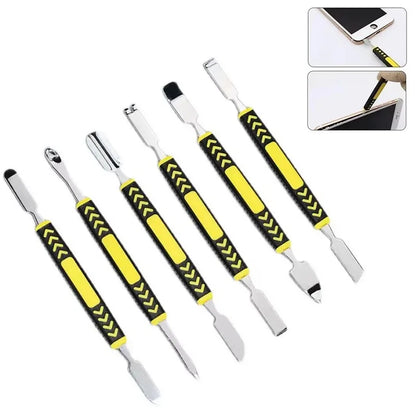 Mini pied-de-biche en métal, barre de levier à Double tête 6 en 1, démontage du cadre d'écran de la batterie, barre de levier plate, outils de réparation de moulage par Injection