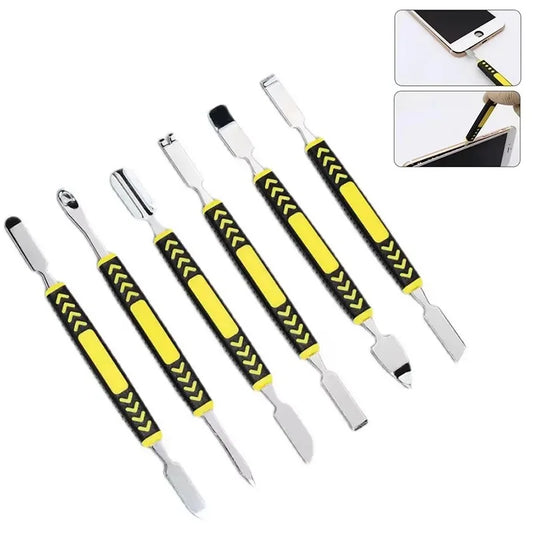 Mini pied-de-biche en métal, barre de levier à Double tête 6 en 1, démontage du cadre d'écran de la batterie, barre de levier plate, outils de réparation de moulage par Injection