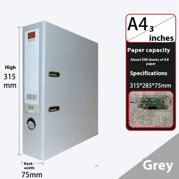 Grand classeur à anneaux multicolore A4, classeur à levier pour Documents,