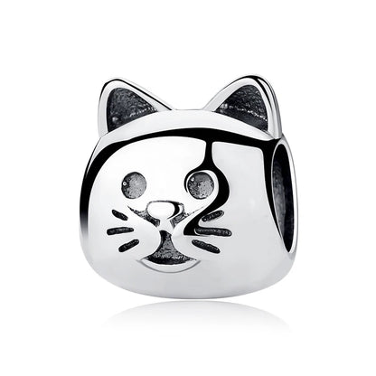 Original 925 en argent Sterling breloque perle amour chien chat patte Panda luciole pendentif breloques idéal pour bracelet colliers femmes bijoux