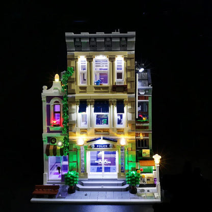 LYBMTWF Kit d'éclairage LED pour 10278, Compatible avec le modèle de blocs de construction de la poste de police Creator Expert, non inclus du modèle