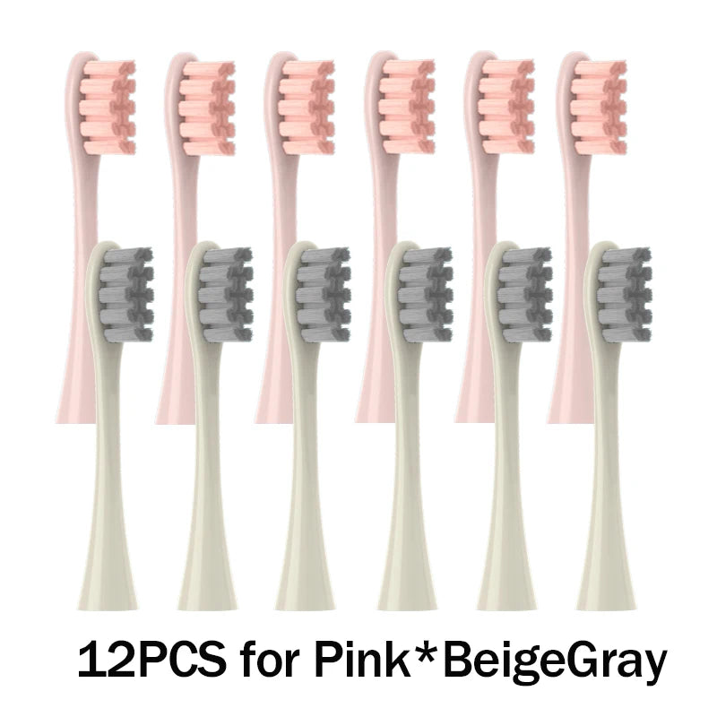 Têtes de brosse de remplacement, scellées sous vide, emballées, pour Oclean X PRO/ Z1/ F1/ One/ Air 2 /SE, buses de nettoyage en profondeur souples DuPont, 12 pièces