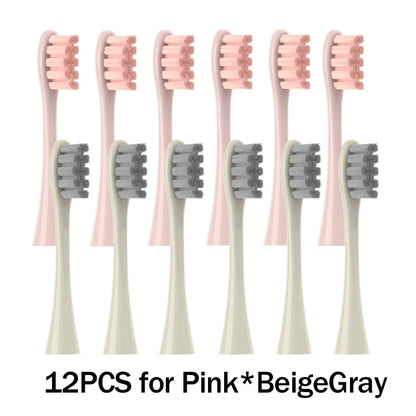 Têtes de brosse de remplacement, scellées sous vide, emballées, pour Oclean X PRO/ Z1/ F1/ One/ Air 2 /SE, buses de nettoyage en profondeur souples DuPont, 12 pièces