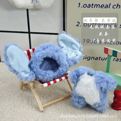 Nouveau pour Labubu tissu transfiguration Kawaii chat 17 cm Velcro poupée mignon habiller peluche jouet vêtements fille cadeau