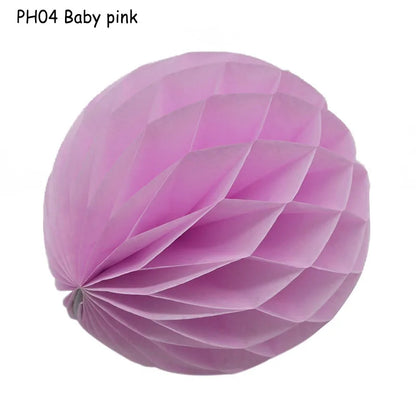 Boule décorative en papier nid d'abeille, 5 pièces/lot, 10/15cm, fleur Pastel, décoration de fête d'anniversaire pour mariage, enfant, fournitures de réception-cadeau pour bébé 8Z