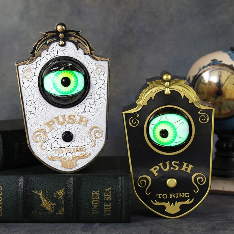Sonnette hantée à un oeil pour Halloween, accessoires d'horreur, pièce de confrontation plonger oyante, sonnette de porte, globe oculaire, décoration de cloche