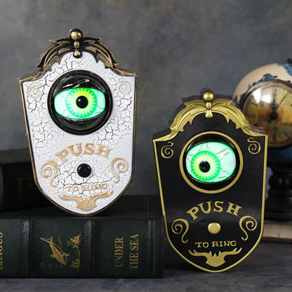 Sonnette hantée à un oeil pour Halloween, accessoires d'horreur, pièce de confrontation plonger oyante, sonnette de porte, globe oculaire, décoration de cloche