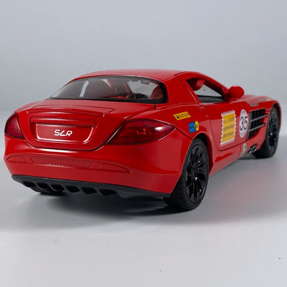 1:24 Benz SLR McLaren 722 AMG Super voiture de sport alliage métal moulé sous pression modèle de voiture son et lumière retirer enfants jouets voiture anniversaire
