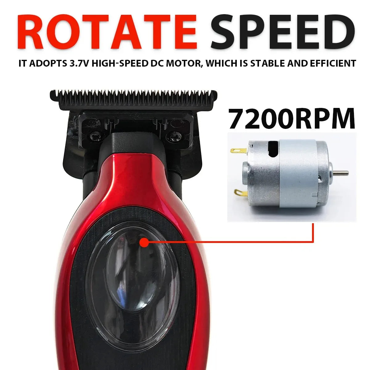 Tondeuse à cheveux électrique professionnelle, moteur sans balais, 7200 tr/min, rasoir électrique 7200 tr/min, 7500 tr/min, ensemble de machines de salon de coiffure