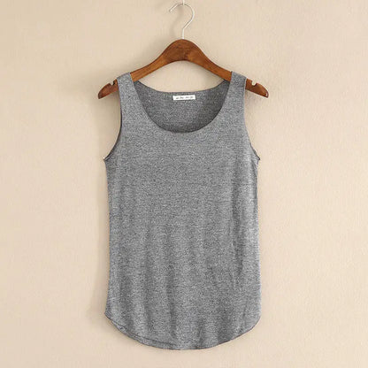 Débardeur de Fitness d'été-T-Shirt ample en coton, grande taille, col rond, Slim, hauts à la mode pour femmes, tenue décontracté