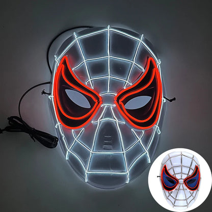 Masque de Purge d'Horreur Brcorporelle à LED, Complet au Néon, pour Cosplay, Fournitures de ixde Bar, Thème du Film d'Halloween
