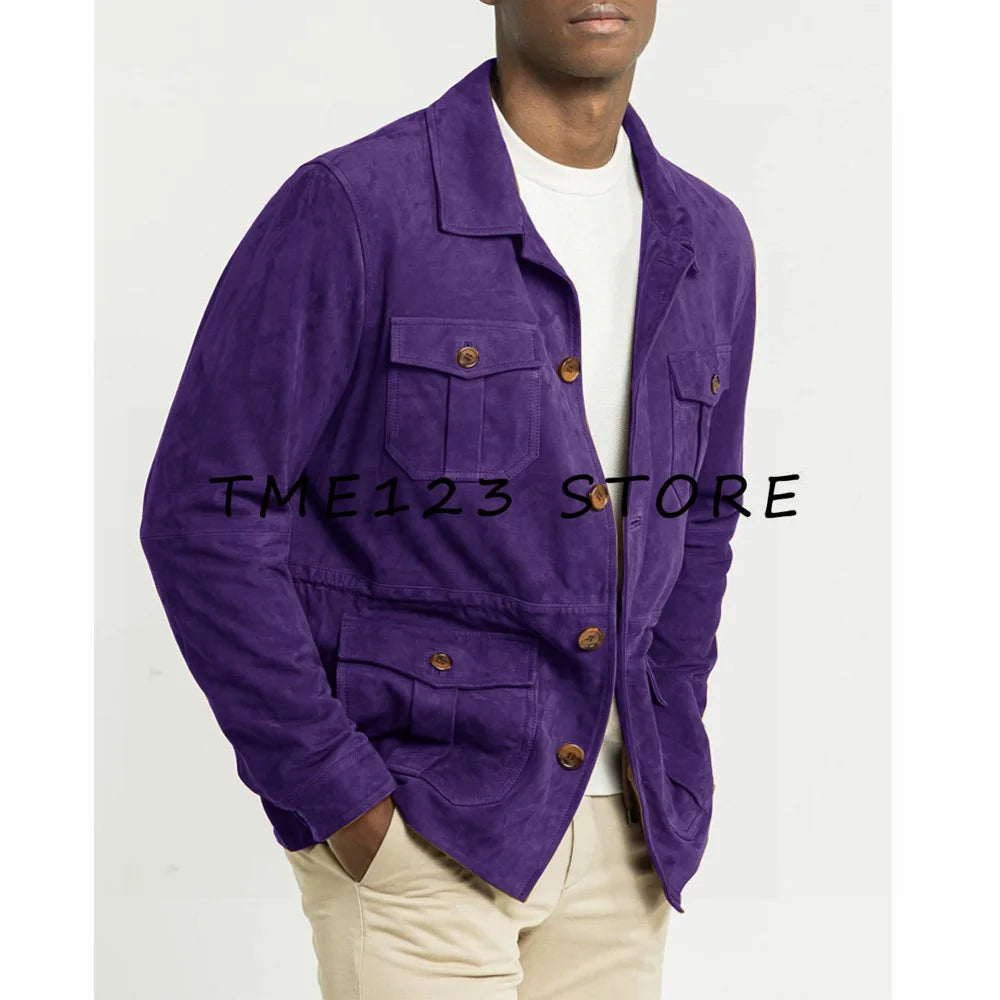 Vestes tendance décontractées en daim pour hommes, costumes élégants pour hommes, costume Social pour hommes, blazer Blaser pour hommes, mariage formel