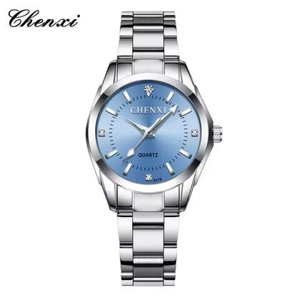 CHENXI 021B montre à Quartz pour femmes mode élégante étanche bracelet en acier inoxydable