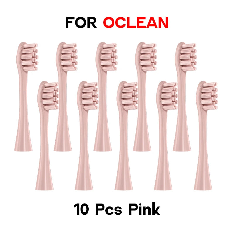 Têtes de brosse à dents de rechange, 10 pièces, pour Oclean, gamme complète, buses DuPont souples, scellées sous vide, emballées