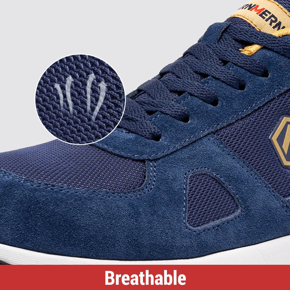 LARNMERN hommes chaussures à bout en acier chaussures de sécurité antistatiques femmes Composite respirant sans lacet travail baskets industries Protection