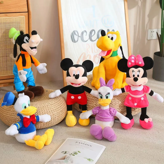 Jouet en peluche Mickey Minnie de haute qualité, joli peluche Anime Pluto Goofy Daisy Donald Duck, poupée câline, décoration de maison, cadeau