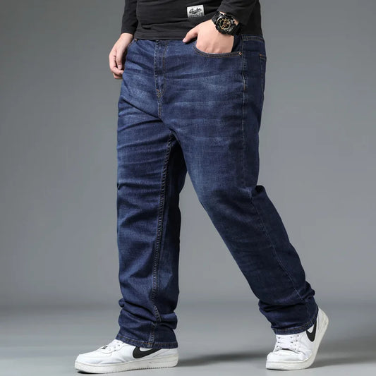 Jean Surdimensionné à Jambes Larges pour Homme, Pantalon en Denim, Grande Taille 10XL, à la Mode, pour le Travail, la Randonnée, 03