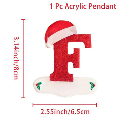 ZQNYCY - Pendentif lettre acrylique sapin de noël