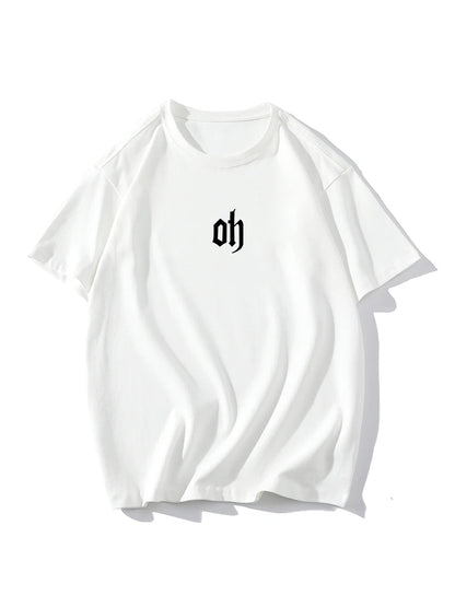 Hirsionsan-Économie en coton doux pour femmes, Économie basiques à manches courtes, Économie décontractés pour femmes, Lettre graphique chic, Pull simple, Été