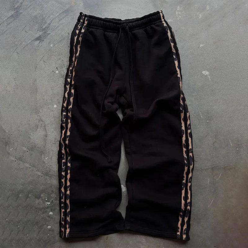 Mode 2 pièces côté rayé polyvalent confort pull à capuche taille élastique pantalons de sport ensemble Y2K hommes femmes décontracté Streetwear