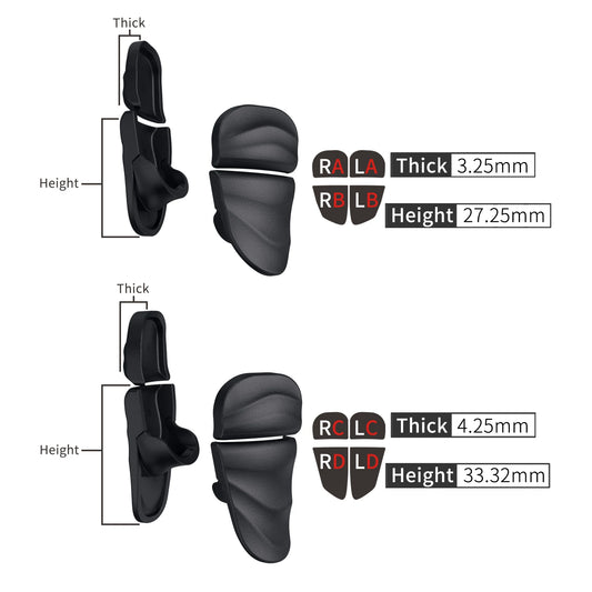 PlayVital DUNE-Launched Button Extension Kit, Trigger Stop, PS5 Controller, PS Portal, PS5 Edge, 3 Colors, 2 Pairs