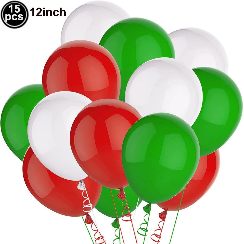 Fournitures de noël, bannière joyeux noël, ballon, bouteille de vin, autocollants, assiettes en papier jetables, pailles, décorations de fête de noël