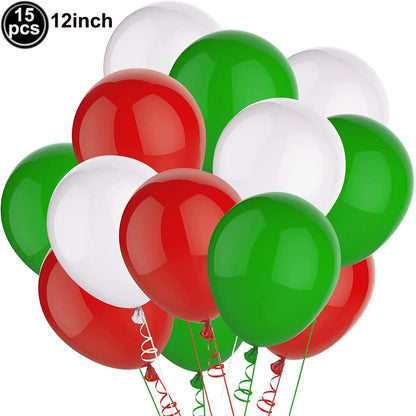 Fournitures de noël, bannière joyeux noël, ballon, bouteille de vin, autocollants, assiettes en papier jetables, pailles, décorations de fête de noël