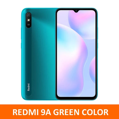 Original Xiaomi Redmi 9A/10A micrologiciel mondial  4GB + 64GB/128GB débloqué Xiaomi téléphone intelligent étui gratuit Film de verre cellulaire
