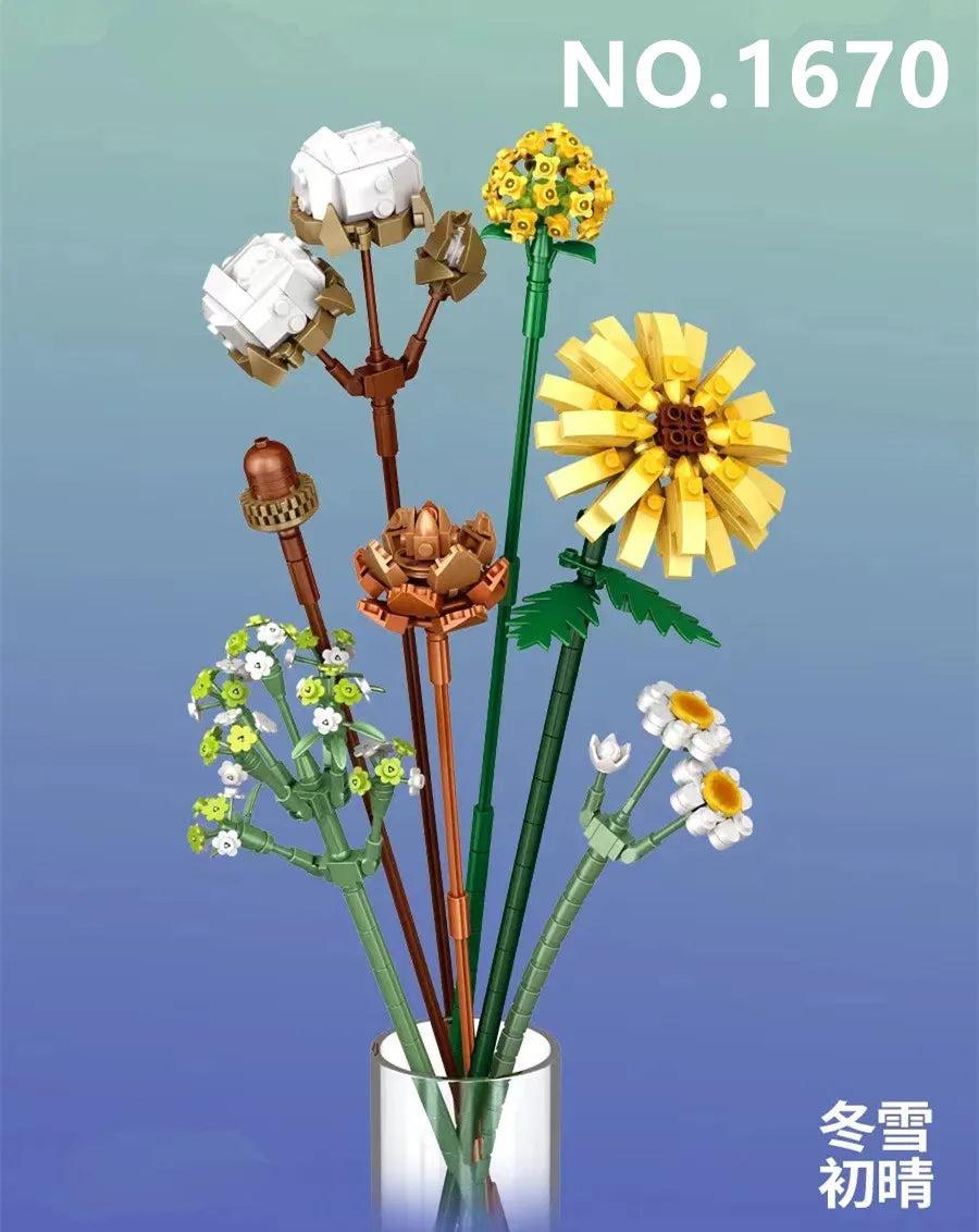 LOZ mini blocs blocs de construction filles jouets briques à monter soi-même fleurs Puzzle femmes cadeau décor à la maison 1670 1671 1672
