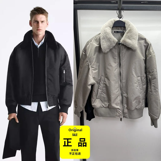 8281/657 Col en fourrure d'hiver pour veste en coton épais pour hommes 8281657   manteaux de veste d'hiver