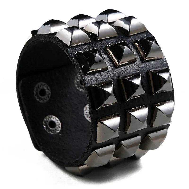 Nouveau Punk Hip-Hop gothique Bracelet à ongles Rivets décontracté Couple Bracelet fête nouvel an noël saint valentin cadeau d'anniversaire