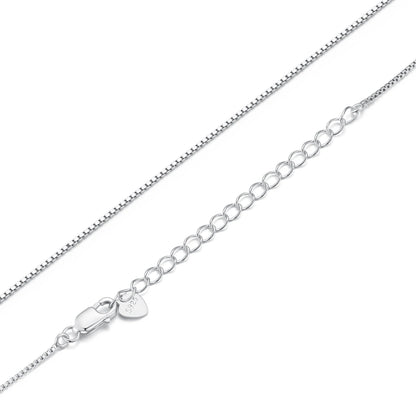 BAMOER classique basique o-chaîne 100% 925 argent Sterling fermoir mousqueton réglable collier boîte chaîne bijoux de mode pour les femmes
