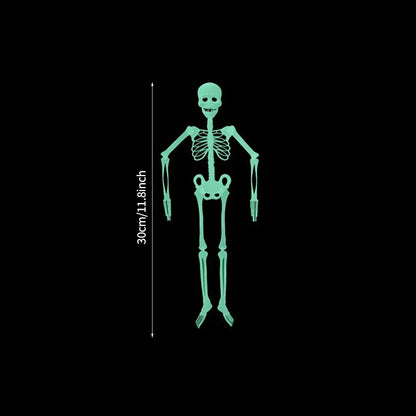 Halloween lumineux suspendu squelette décoration fête cour jardin décoration lueur faux crâne effrayant maison effrayant pendentif accessoires