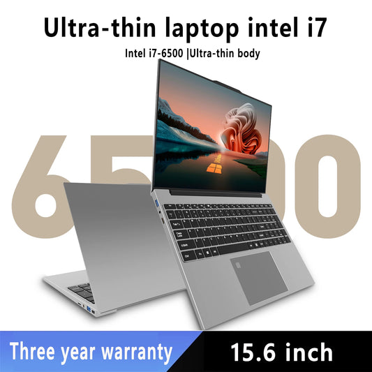 Ordinateur portable 15.6 "Intel Celeron i7-6500 ordinateur portable gamer 32 Go de RAM 2 To SSD Office Study PC ordinateur Windows 11 résolution 1920*1080