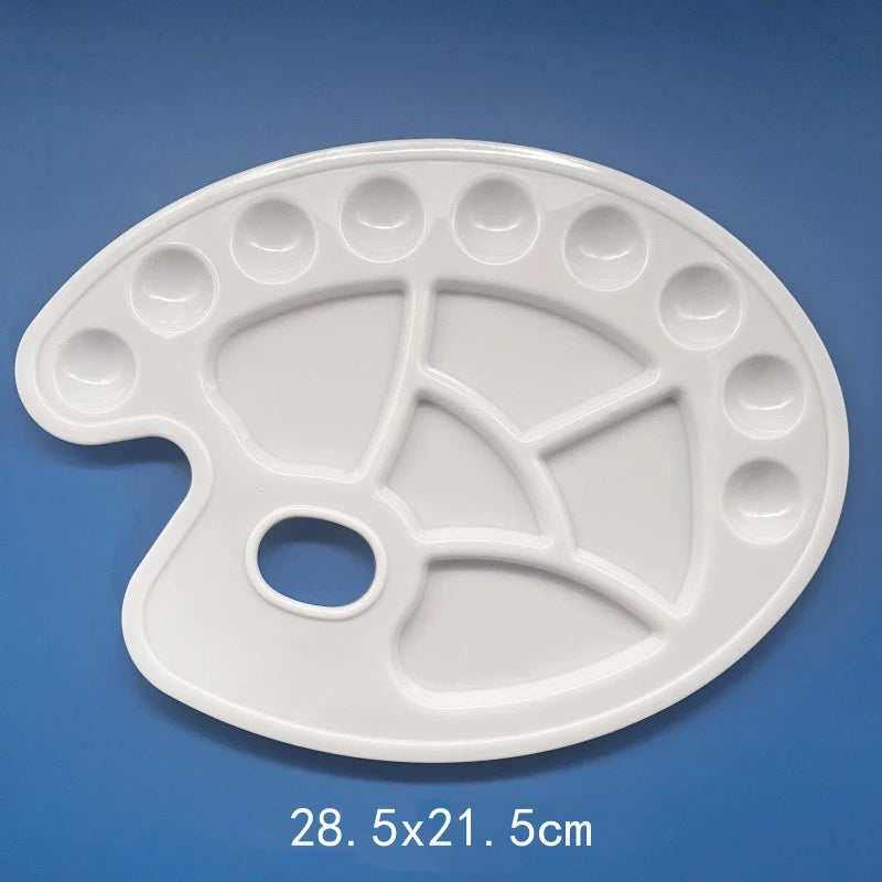 Palette de peinture plateau de peinture en plastique formes multiples tailles bureau école étudiant dessin fournitures d'art aquarelle peinture à l'huile ZYF