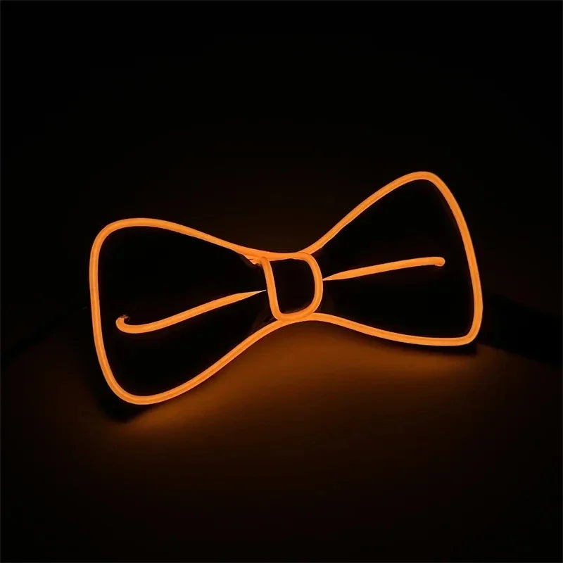 Noeud lumineux LED Shoous pour homme, fil EL lumineux, accessoire de vêtements de scène, décoration de fête au néon, Halloween et Noël, bar et club