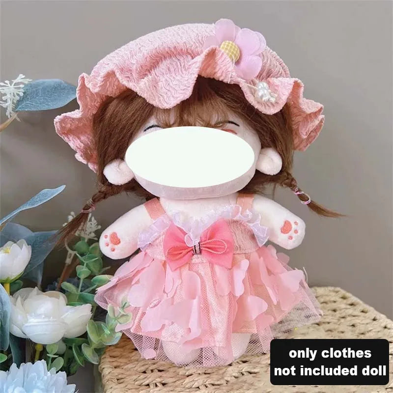 Ensemble de vêtements de poupée en coton, joli et mignon, pour poupée idole de 20cm, accessoires de déguisement, vêtements de bricolage, cadeaux pour Fans d'enfants