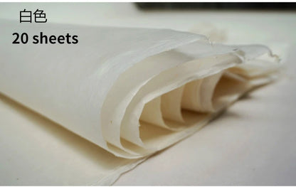 Yaozhai papier de coton fait à la main papier de mûrier rétro papier brut Xuan peinture à moitié mûre papier de calligraphie Yunlong Fiber papier de riz