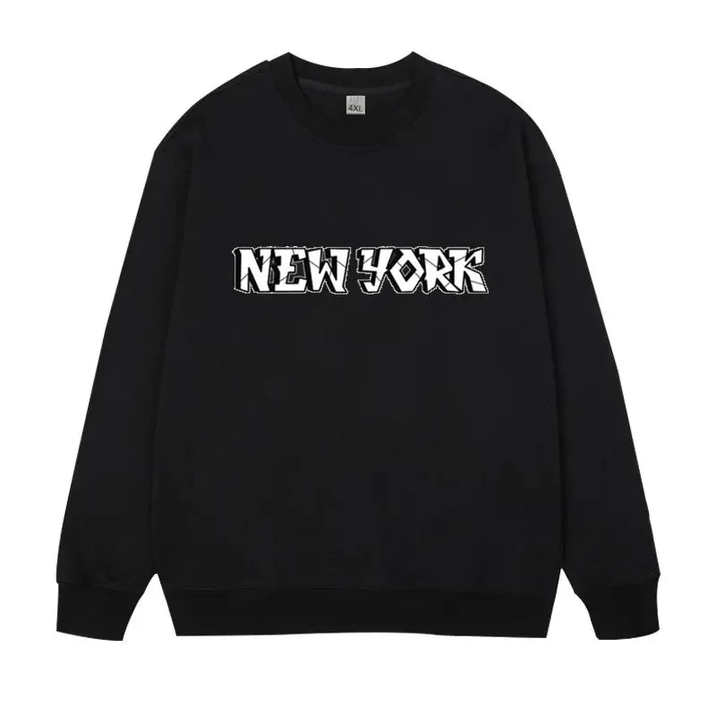 Grande taille hommes sweat pulls pull surdimensionné 6XL 7XL homme col rond manches longues imprimé noir hauts amples vêtements masculins