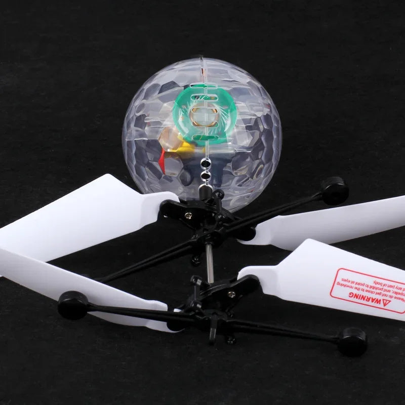 Mini Drone coloré LED brillant RC, boule volante, hélicoptère, boule de cristal légère, Induction, avion quadrirotor, jouets pour enfants