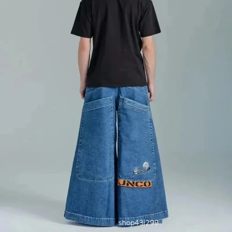 JNCO JEANS jean coupe ample-Y2K Harajuku hip-hop rétro Streetwear homme décontracté jambe large jean