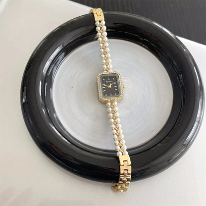Perle de luxe cloutée Bracelet femmes montre dames cadeau Bracelet montres mode Quartz