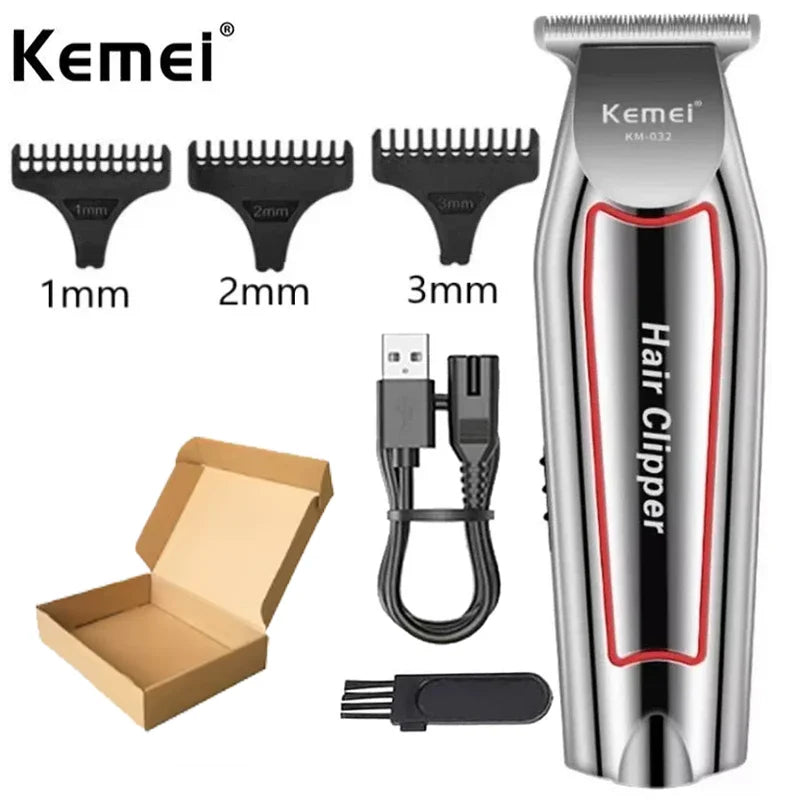 Kemei tondeuse à cheveux tondeuse à barbe électrique pour hommes tondeuse à cheveux coupe de cheveux Machine coupe de cheveux Kit de toilettage KM-032 tondeuse à cheveux