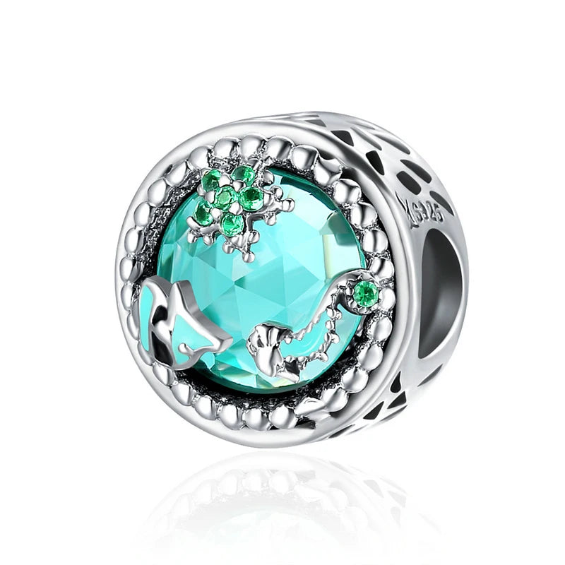100% argent Sterling 925 véritable 10 couleurs breloque coeurs radieux en cristal pour Bracelet