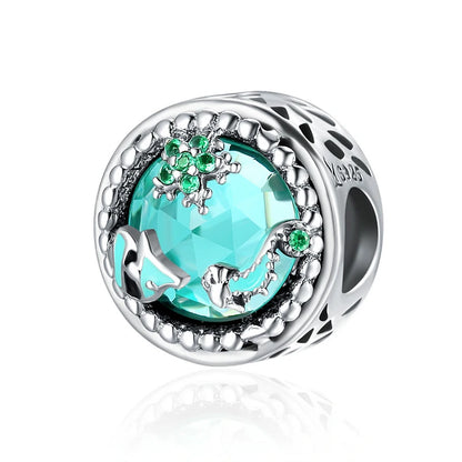 100% argent Sterling 925 véritable 10 couleurs breloque coeurs radieux en cristal pour Bracelet