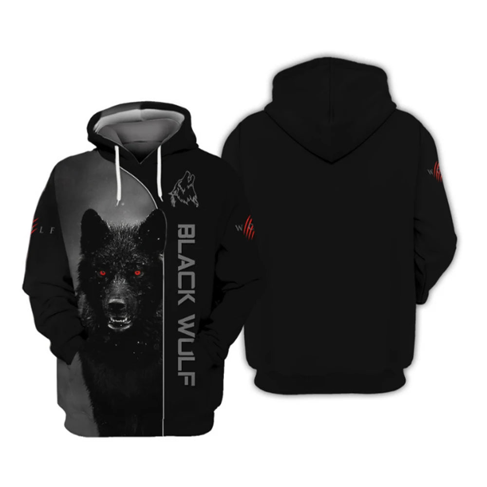 Sweat à capuche Animal Wolf imprimé en 3D pour hommes, sweat à capuche décontracté, vêtements à la mode, quatre saisons, nouveau, 2024