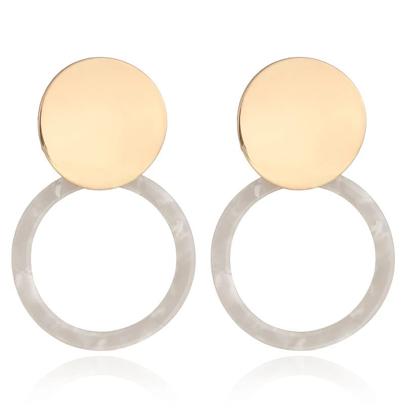 Boucles d'Oreilles promenales en Forme de Losange pour Femme, Bijou en Acrylique,